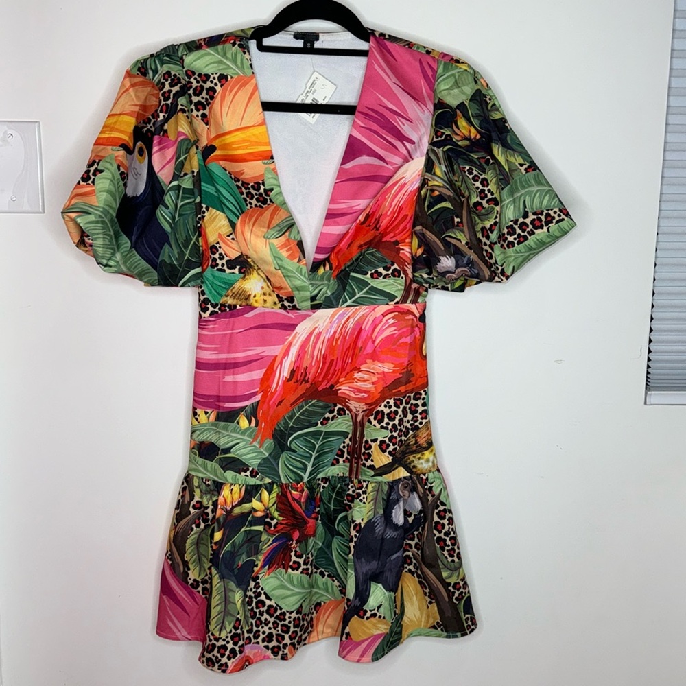 Atelier Lissa Porrata Tropical Print Dress